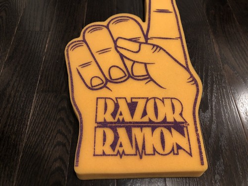 Vintage 1995 WWF Merchandise - Razor Ramon Foam Finger Titansports