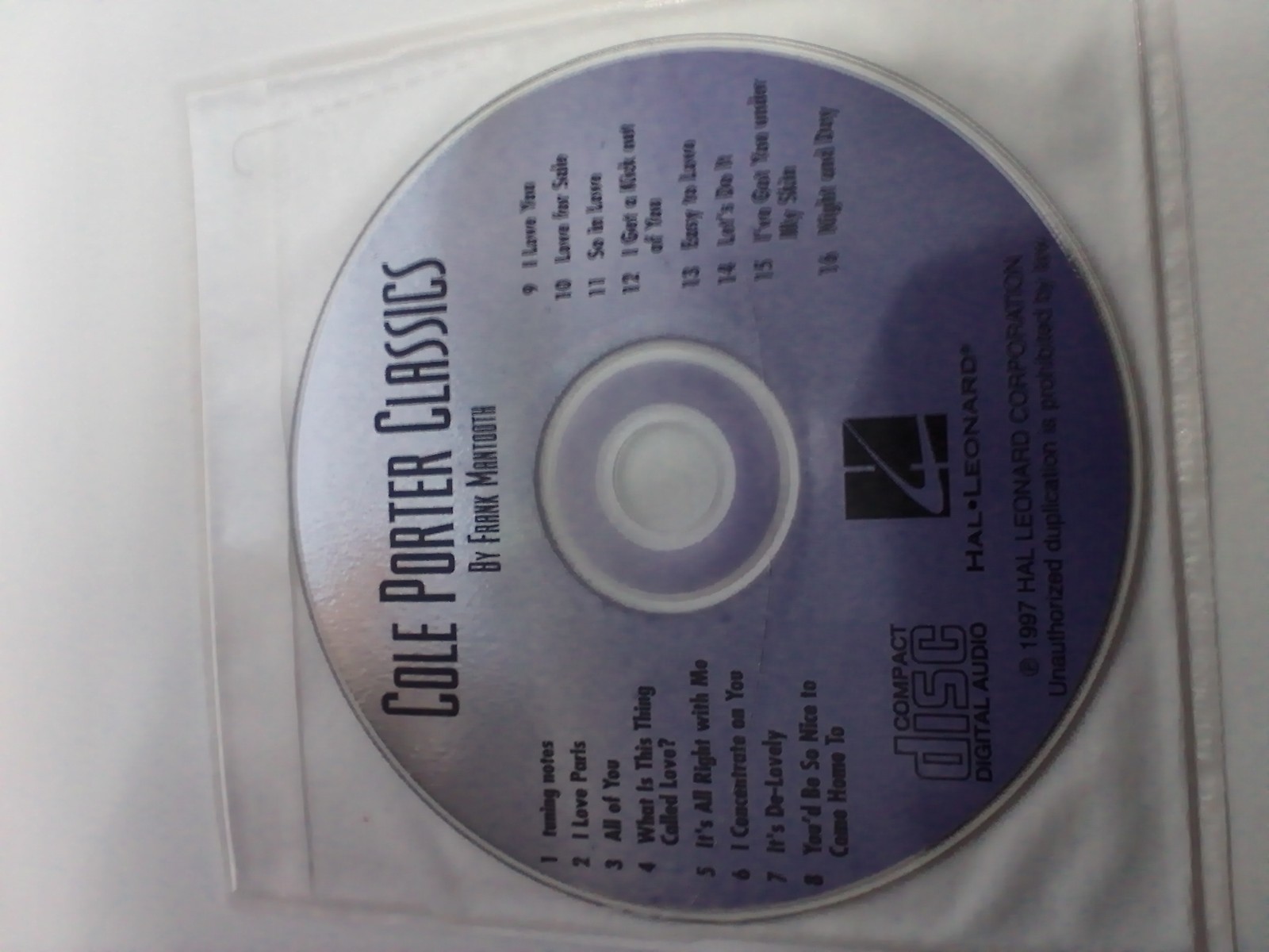 music book COLE PORTER CLASSICS C instruments & playalong CD