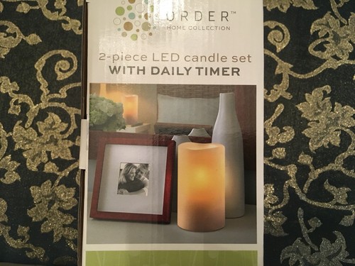 NIB LED Candle Set With Daily Timer