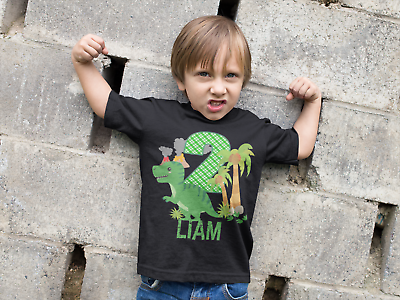 toddler boy dinosaur birthday shirt