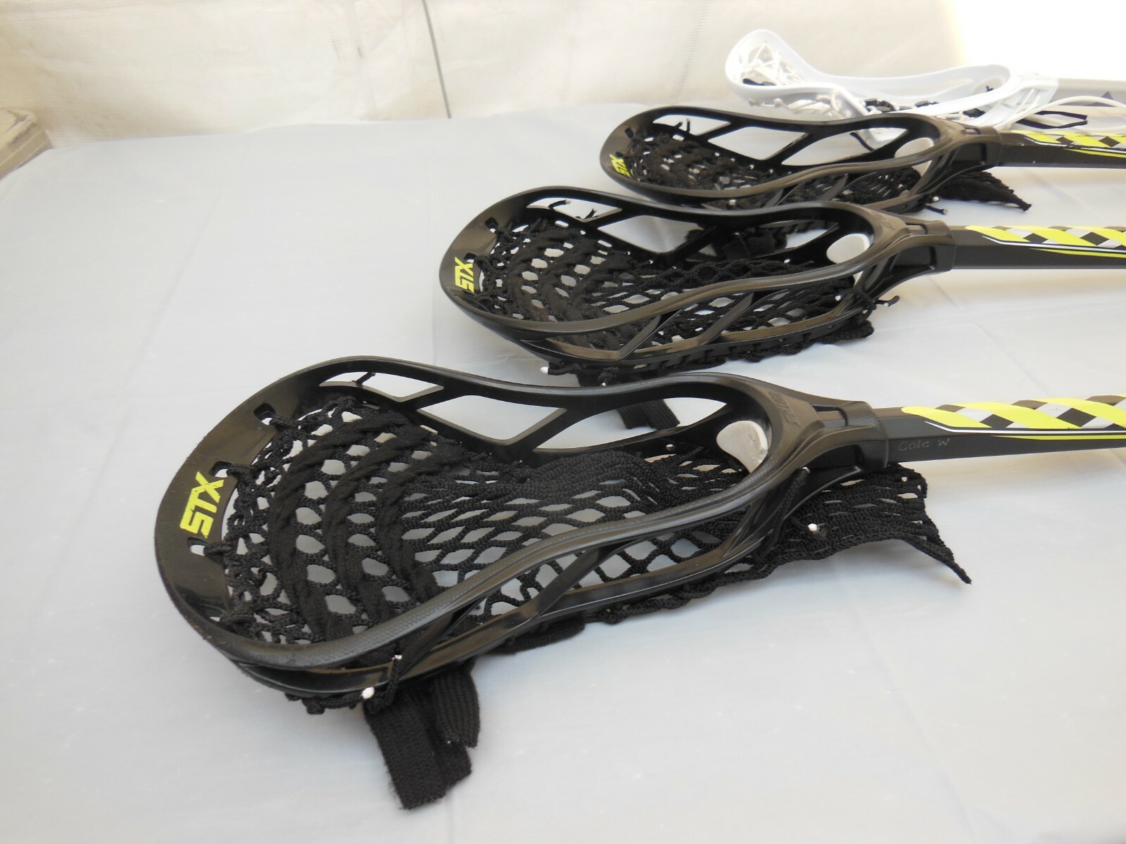 Set of 3 STX 200 On 6000 Stallion Lacrosse Sticks and One STX 7075 Stick Total 4
