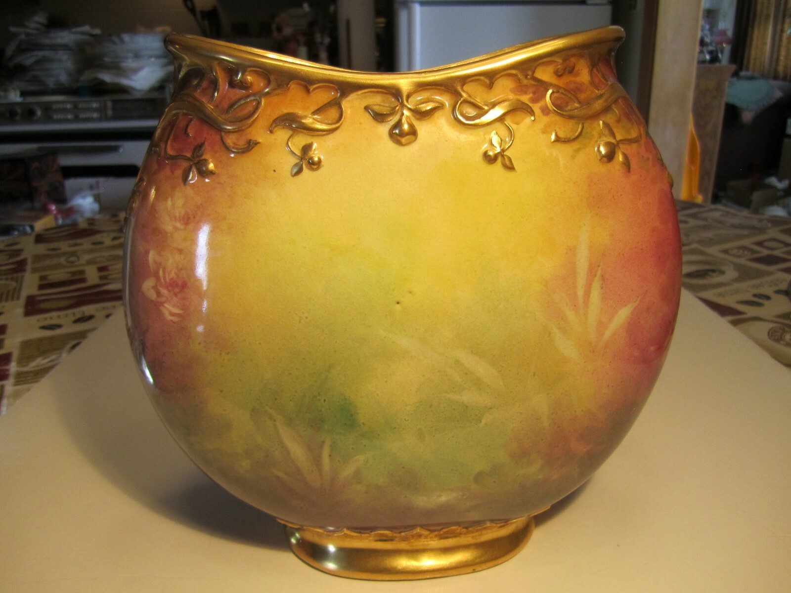 Antique Royal Bonn Young Lady Bust Portrait Artist Signed F Cuttgeroll Vase