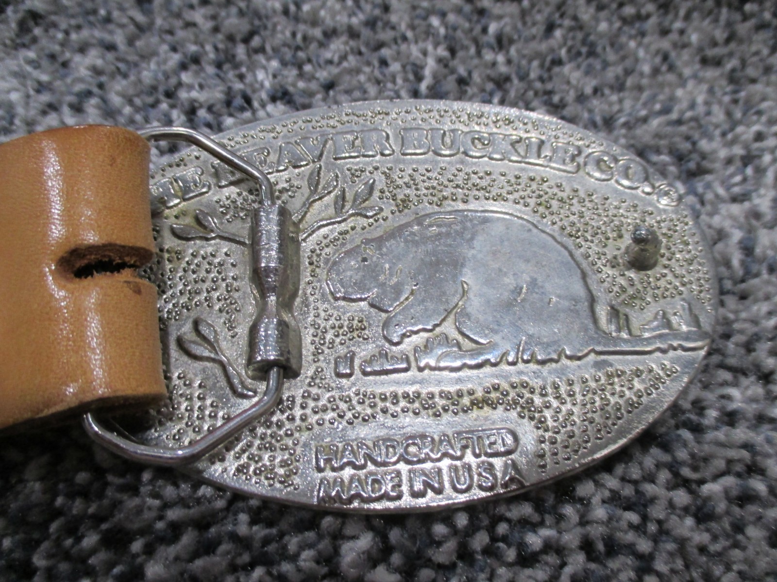 The Beaver Buckle Co Pheasant Oval Buckle Made in the USA 4in W x 2.75in L