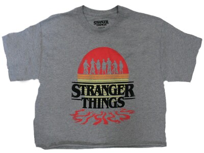 Mad Engine Stranger Things Junior Women's Raw Cut Crop Top Size Large - NWT