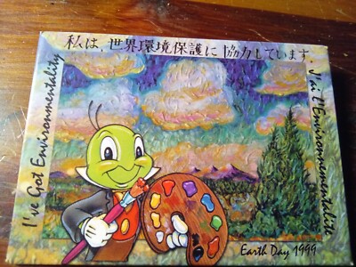 Disney JIMINY CRICKET DISNEY EARTH DAY 1999 BUTTON PIN