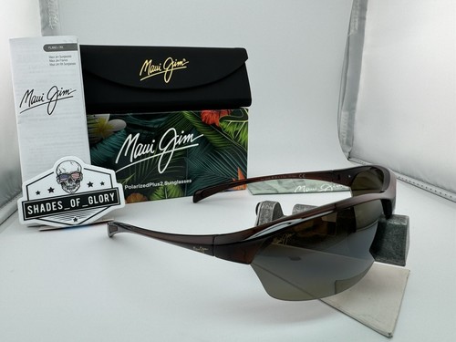 Pre-owned Maui Jim Hot Sands Mj 426-26 Rootbeer W/ Hcl Bronze Polarized Sunglasses