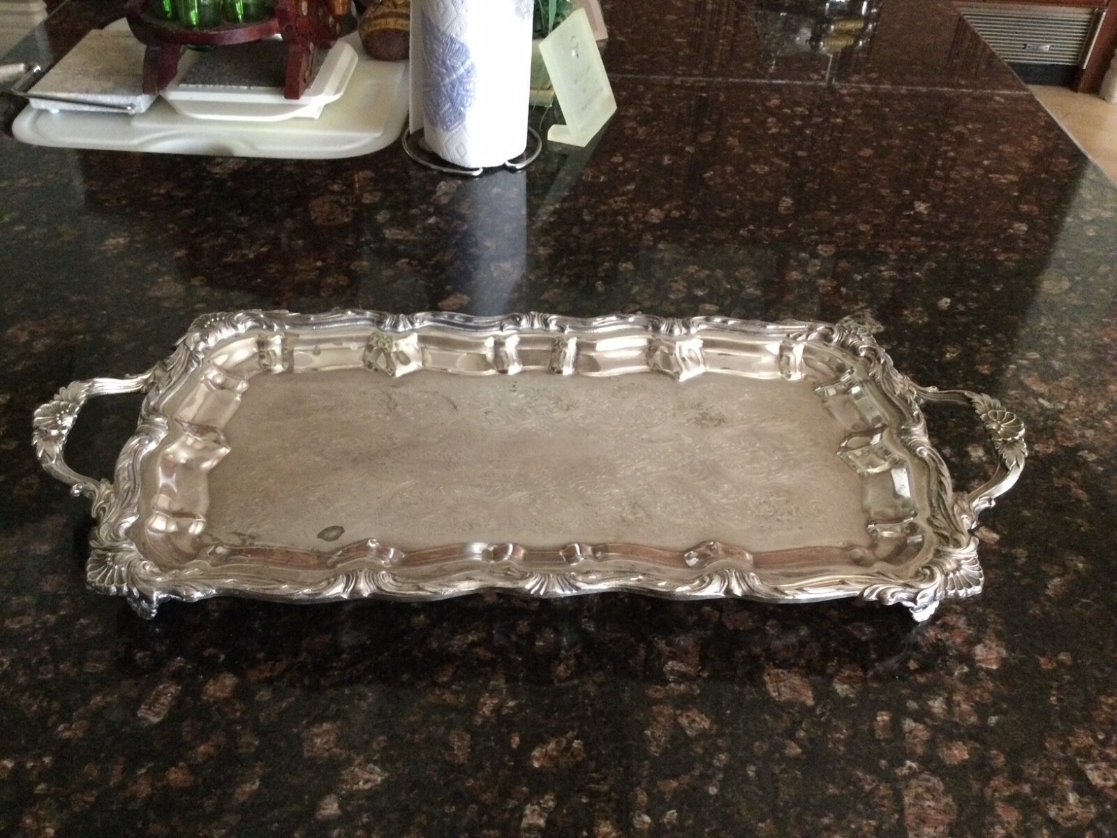 Antique Vintage FB Rogers Silver Co. 1883 S/P Handled Tea