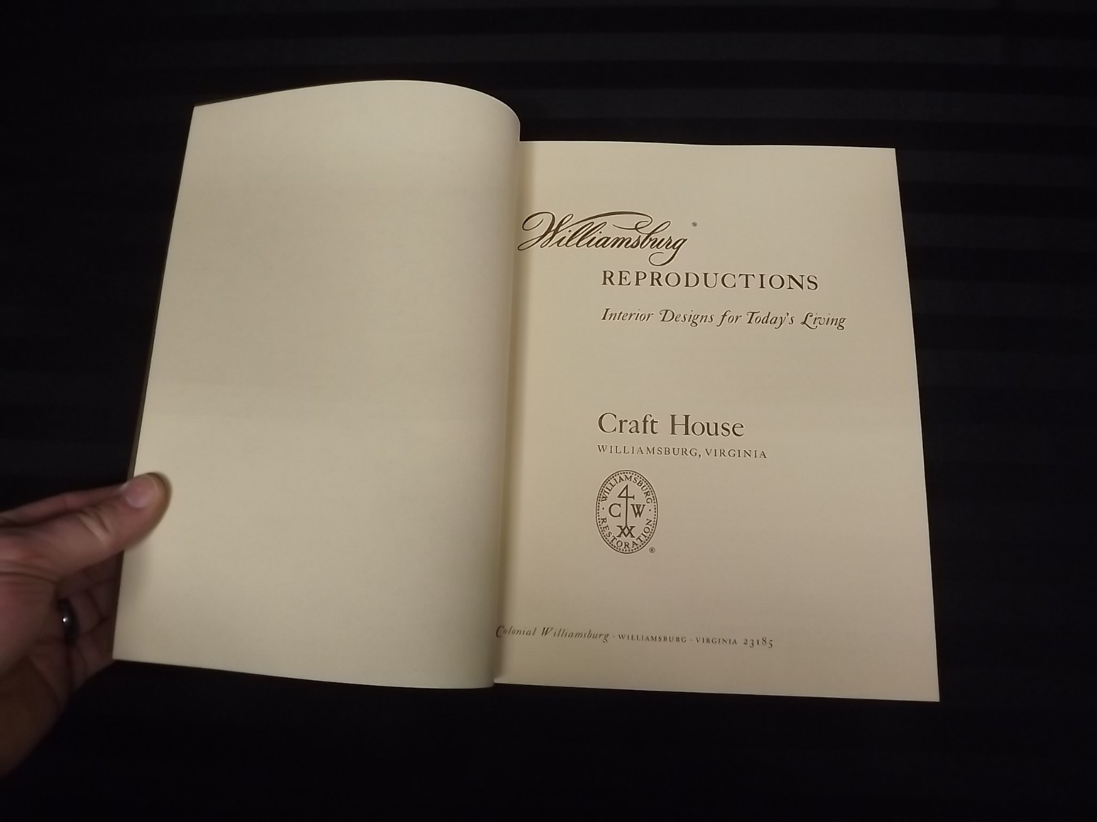 Williamsburg Reproductions Interior Designs for Today's Living Craft House 1973