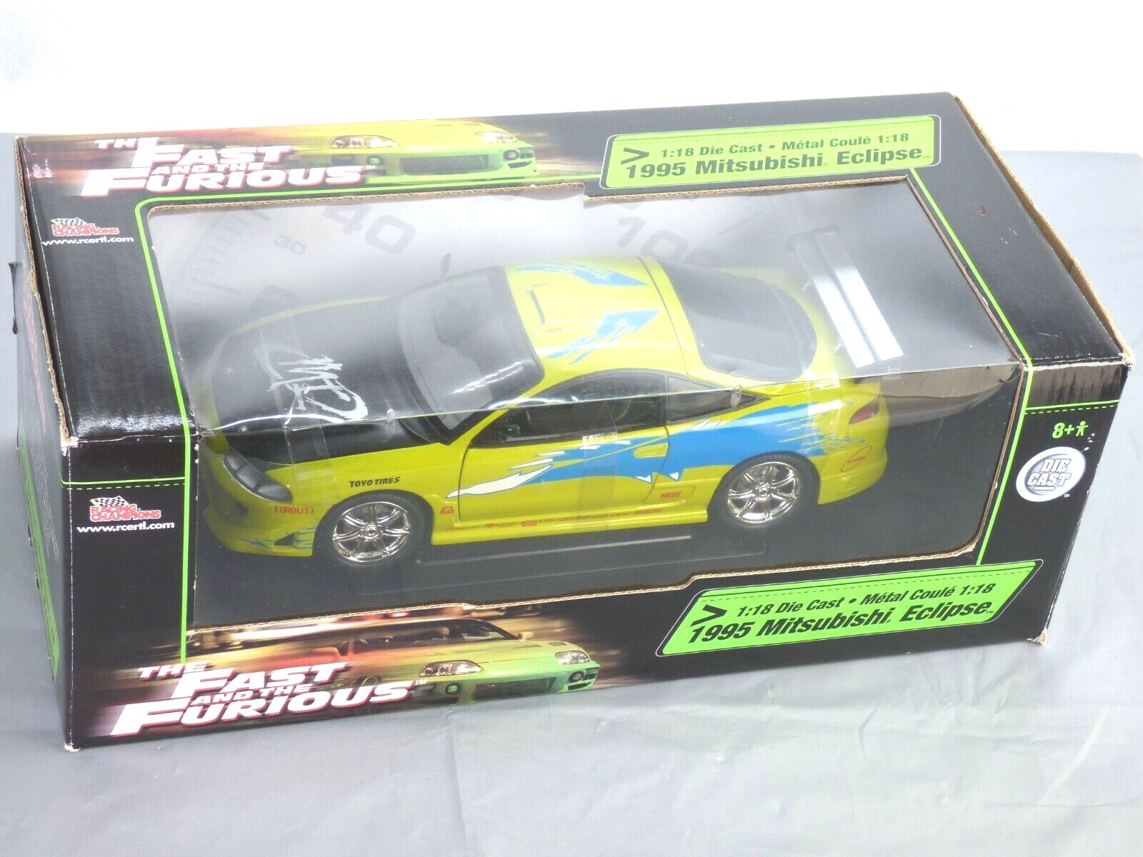 Mitsubishi Eclipse ERTL Fast Furious Brian O Connor 1:18 Toy Mitsubishi Eclipse ERTL Fast Furious Brian O Connor 1:18 Toy