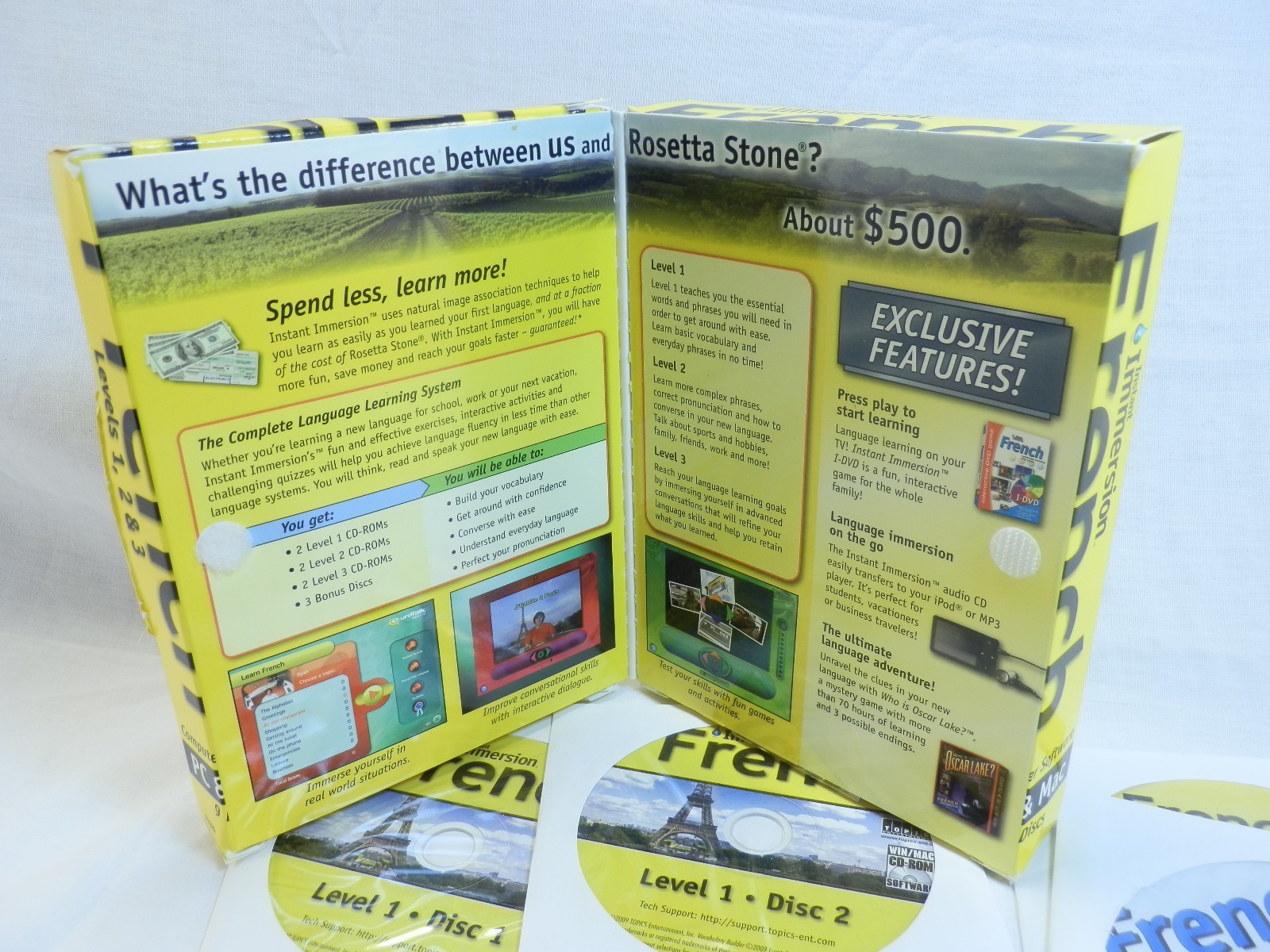 Topics Entertainment Instant Immersion French Levels 1, 2 ,3 for PC, Mac