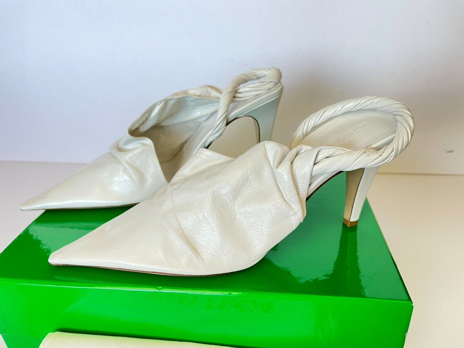 Bottega VenetaTwist Patent Crinkle Leather Slingback Pump Bottega VenetaTwist Patent Crinkle Leather Slingback Pump