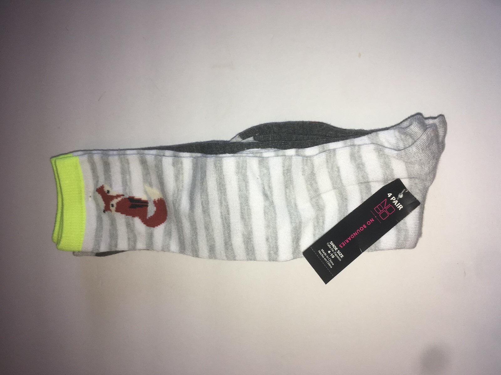 No Boundaries Women's 4-Pack Knee High Socks Lot Of 2=8 Pairs Shoe Size 4-10