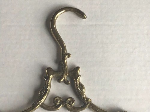 Vintage Brass Hanger Filigree Wedding Dress/Display Clothes Hanger
