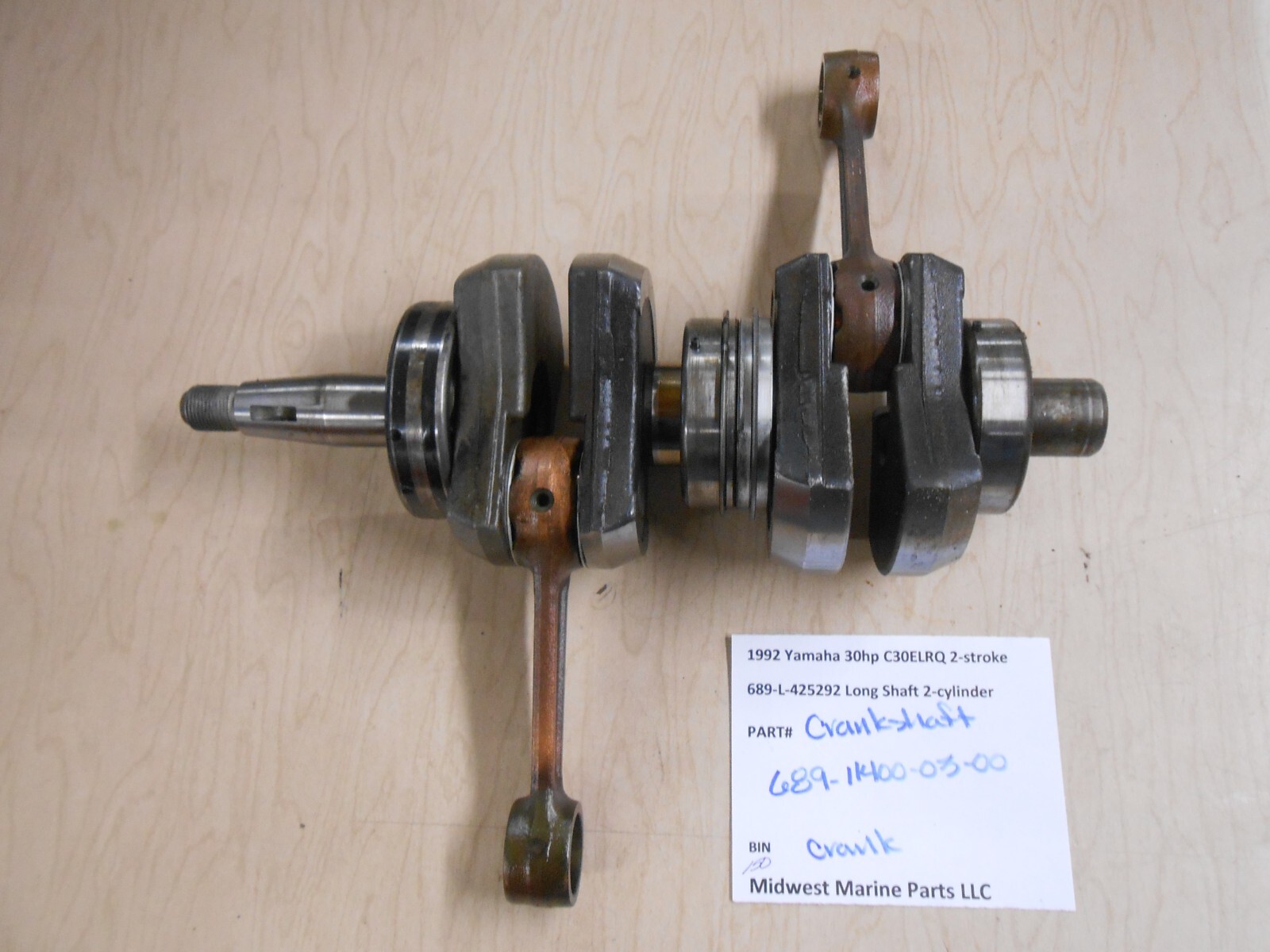 689-11400-03-00 Yamaha 1992 30hp C30ELRQ outboard crankshaft 689-11400-03-00 Yamaha 1992 30hp C30ELRQ outboard crankshaft