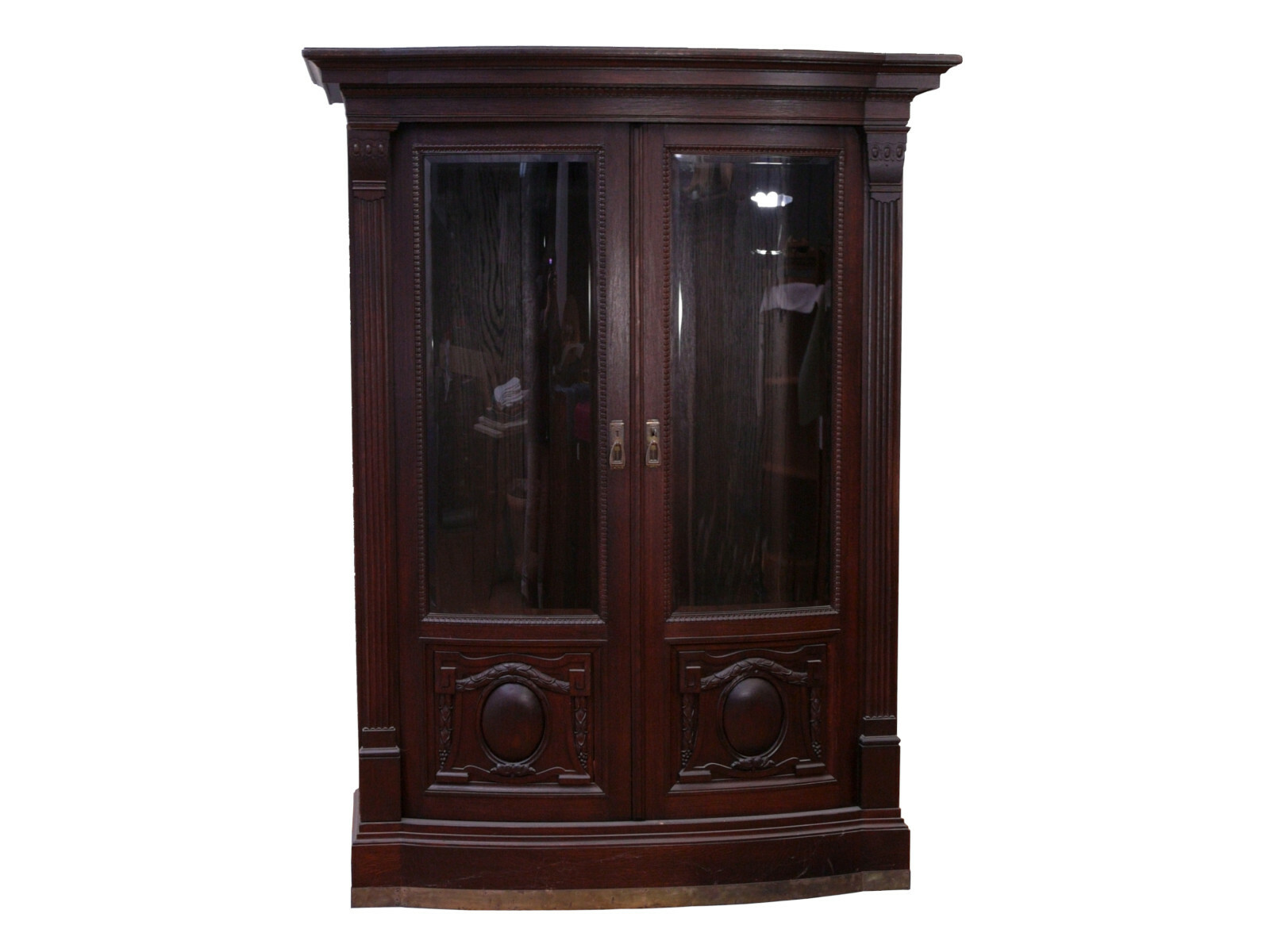 Vitrine im Empire Stil // Neoklassizistisch // um 1910 // Eiche furniert