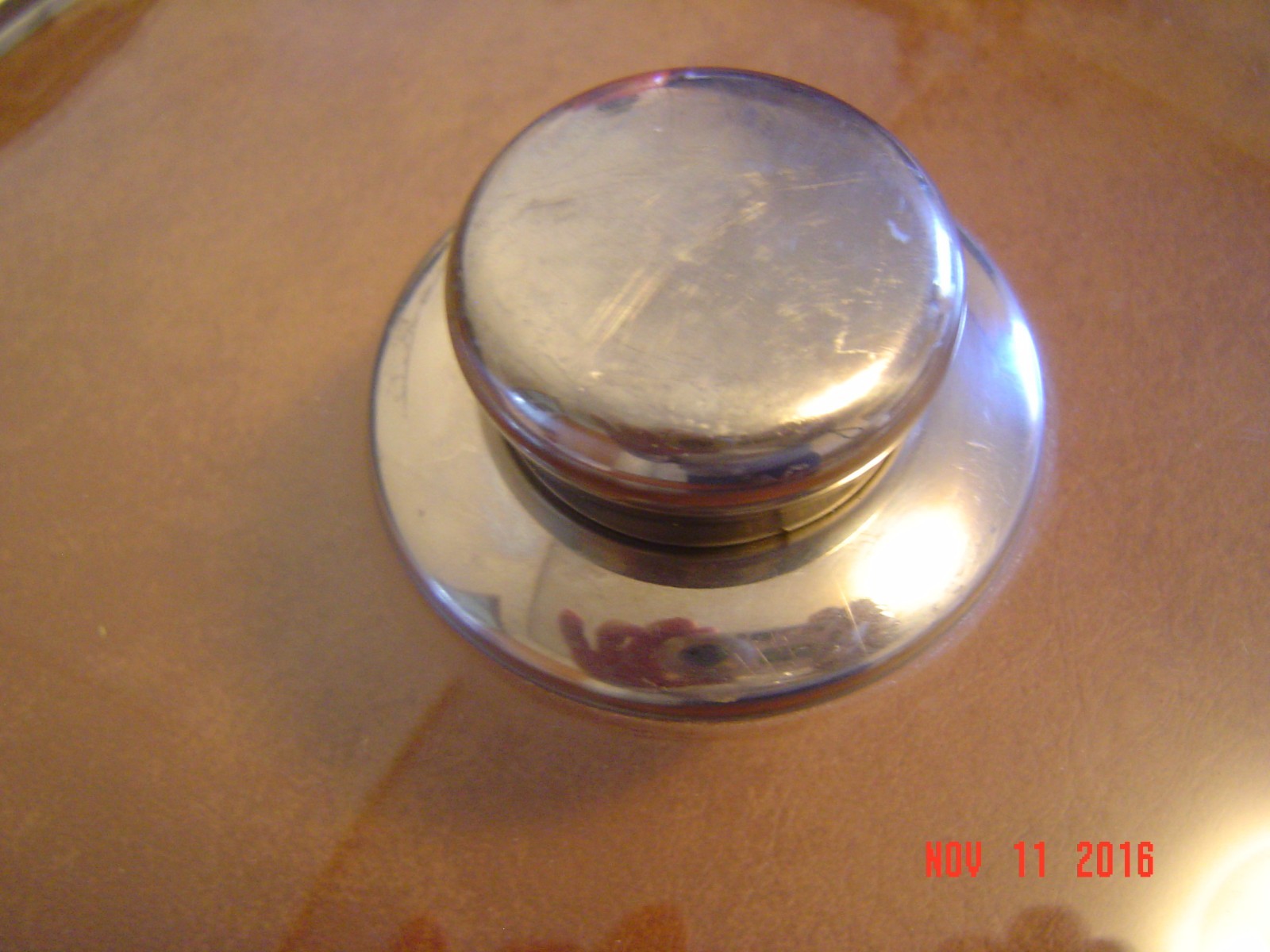 Vintage Stainless Steel & Glass Lid