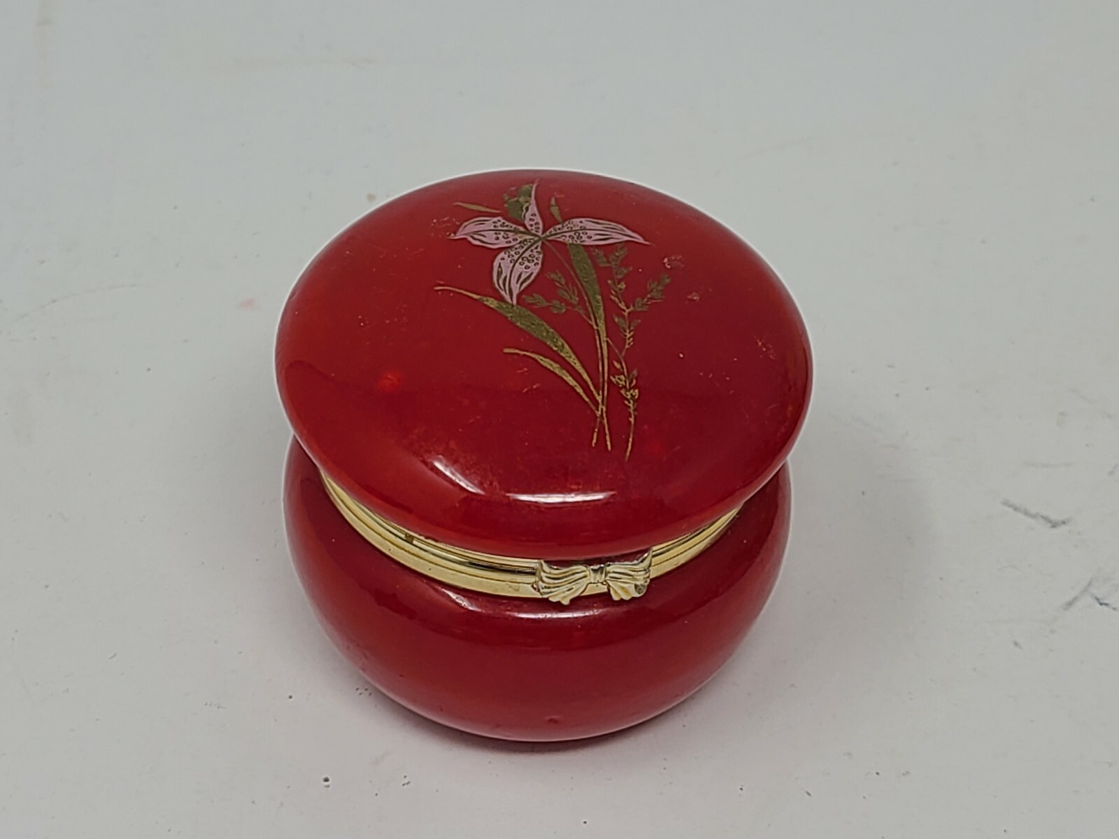 ビンテージ GENUINE ALABASTER イタリア製 ジュエリーボックス Vintage Italian Genuine Alabaster Hand Carved Hinged Jewelry