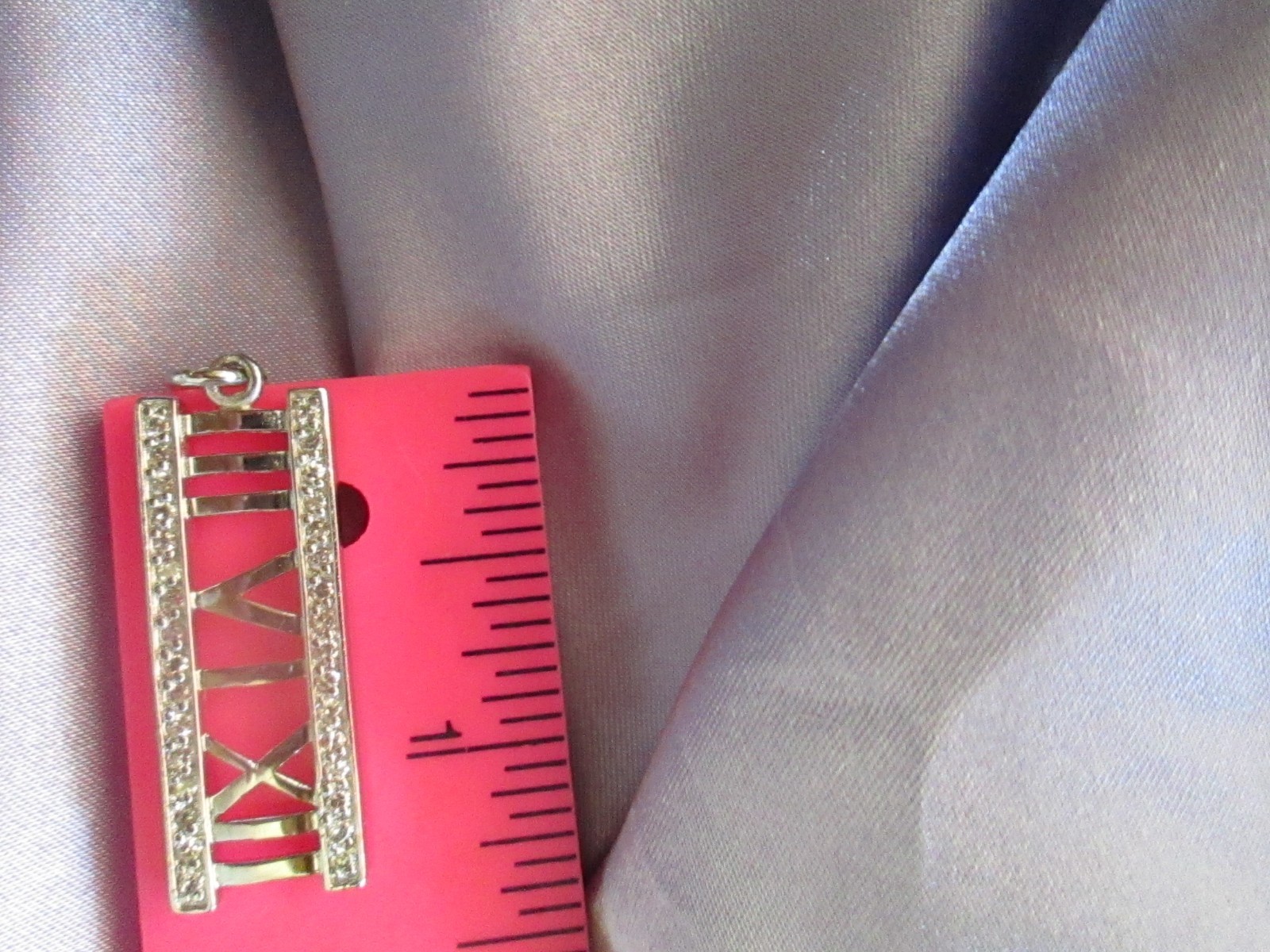 Unique Sterling Silver Ladder Pendant with Clear Stones