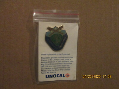 Olympic Baseball at Dodger Stadium SGA NIP Vintage Circa 1984 Baseball lapel Pin