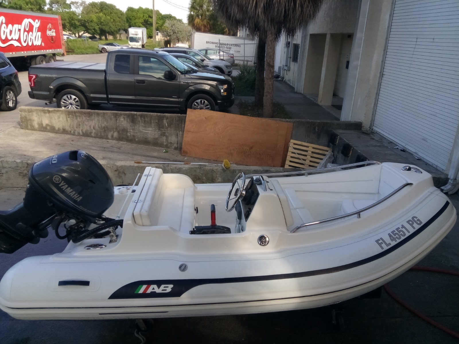 AB 12' Nautilus yacht tender w Yamaha 40 inflatable RIB 2012