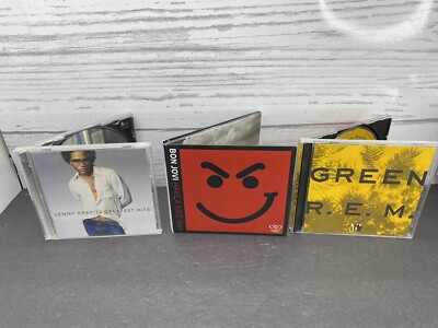 Lenny Kravitz - Greatest Hits Audio CD LOT Bon Jovi  ￼HAVE A NICE DAY REM GREEN