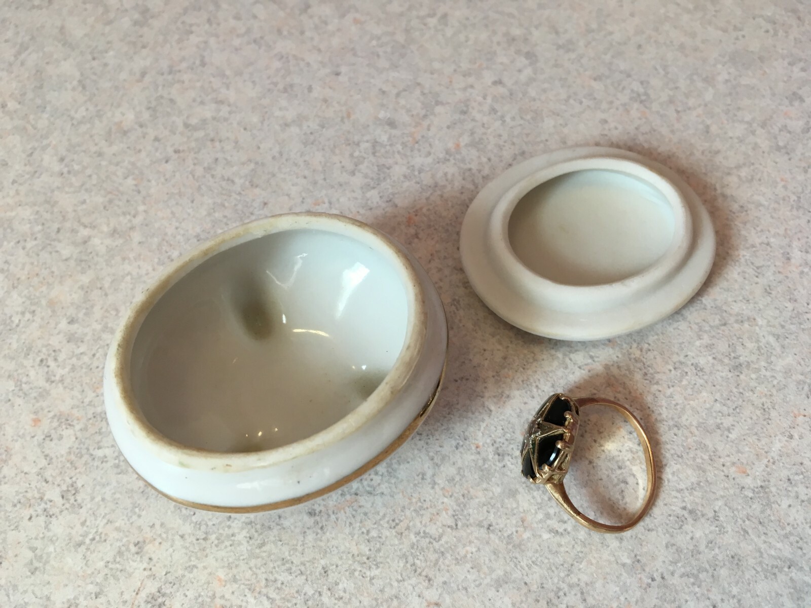 Vintage 14k Gold Eastern Star Masonic Ring 3 Gram Total About Size 7 Trinket Box