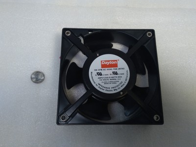 Dayton 2RTK5 Axial Fan, 4 3/4'' x 4 3/4'', 100 CFM, 115 VAC, Spade Terminals