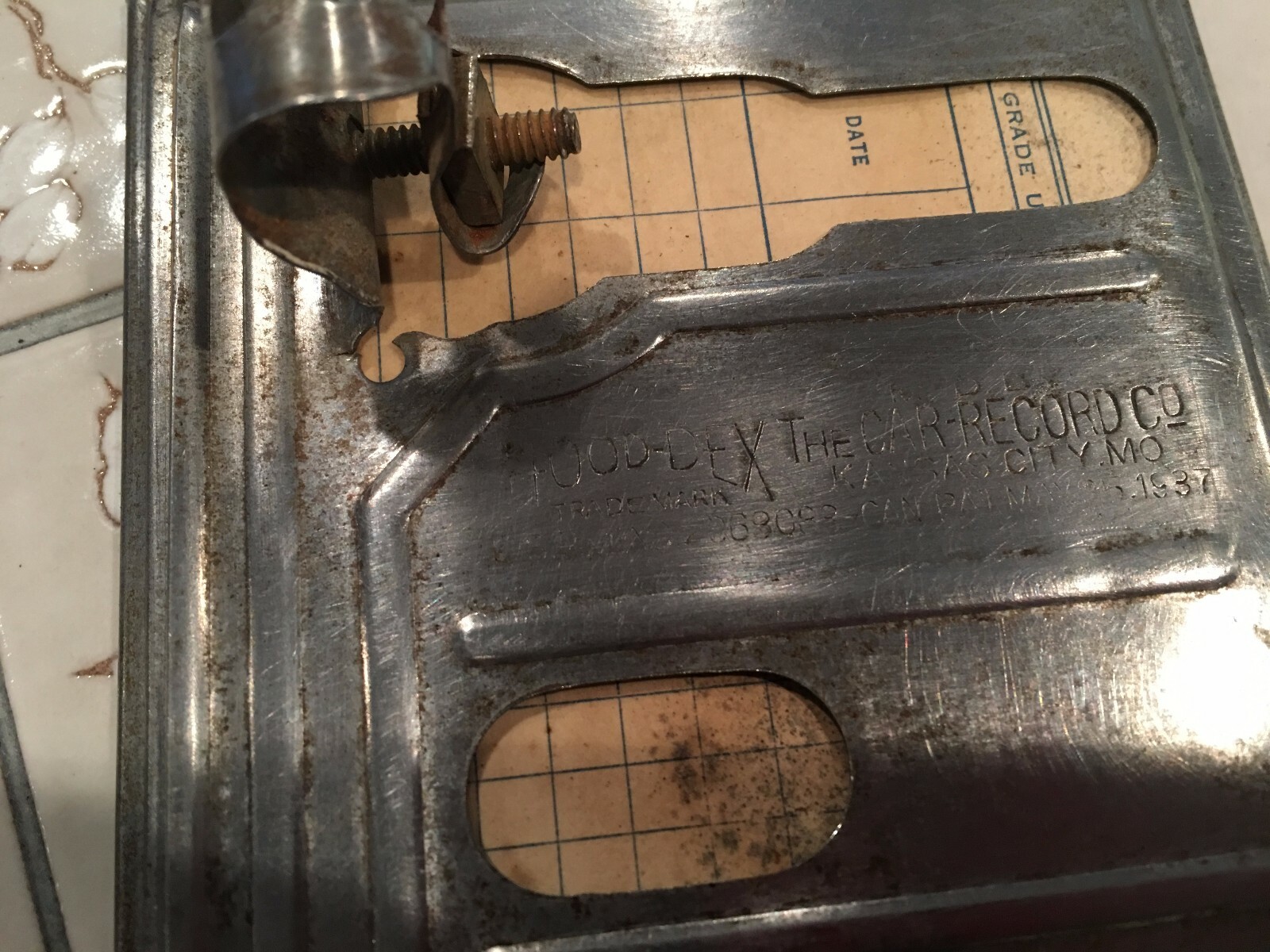 VINTAGE AUTO HOOD-DEX MAINT RECORDER