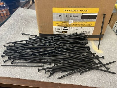4 POUNDS Pro Fit Ring Shank Pole Barn Nails 5 Inch 40D Heat Treated