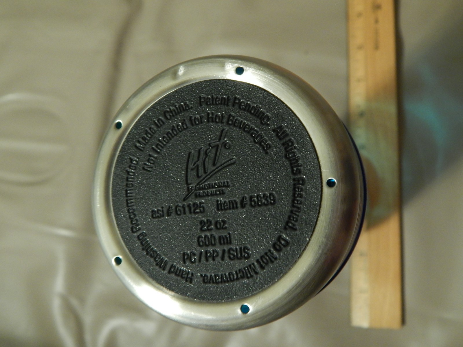 Blue Chip ~ Casino - Hotel - Spa (22oz) Blue_Chrome WATER BOTTLE ~ Las Vegas Ltd