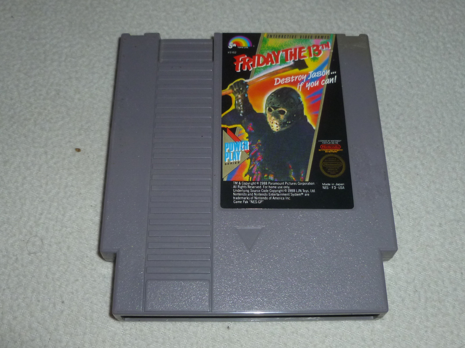NINTENDO NES VIDEO GAME FRIDAY THE 13TH CARTRIDGE ONLY CART