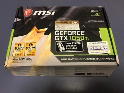MSI GTX1050Ti4GTLP NVIDIA GeForce GTX 1050Ti 4GB GDDR5 Low Profile Graphics Card