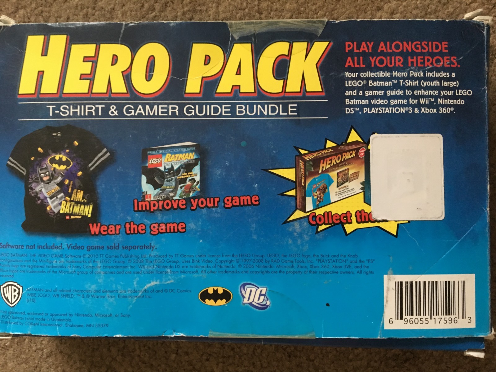 Lego Batman Hero Pack T-Shirt and Guide Bundle [Toys'R'Us Exclusive] - NIB