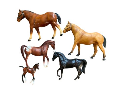 Breyer Horses, 2 Vintage, Lot Of 5 Used Condition