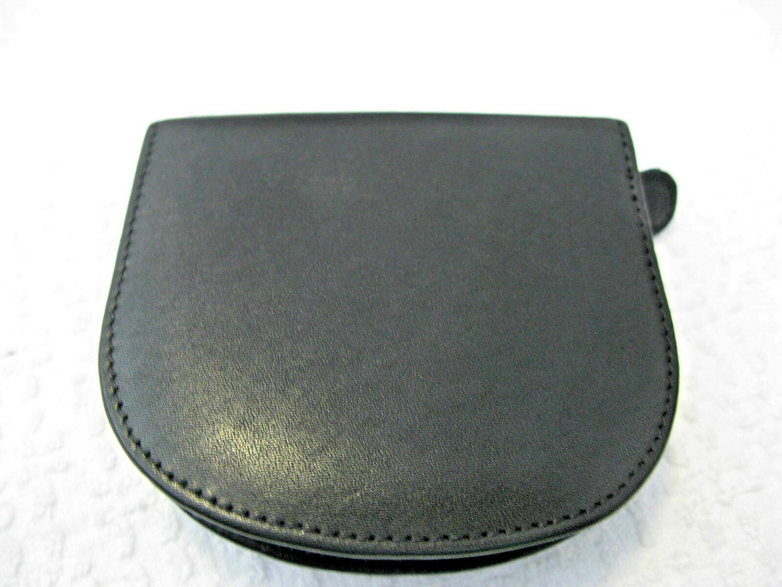 Aigner black leather travel sewing kit