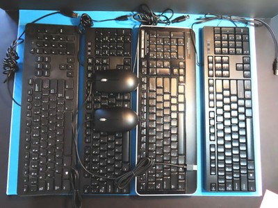 LOT OF 15 HP Assorted USB and PS//2 Wired Keyboard and Mouse Bundle FREE SHIPPING