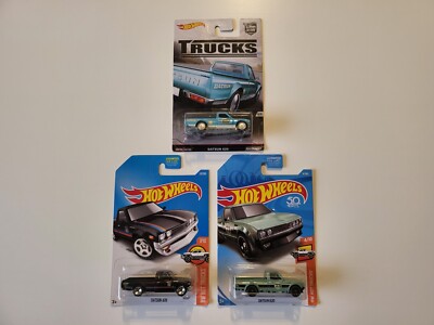 2016 Hot Wheels DATSUN 620 #5 teal TRUCKS Car Culture HW 1:64 Real Riders Lot 3