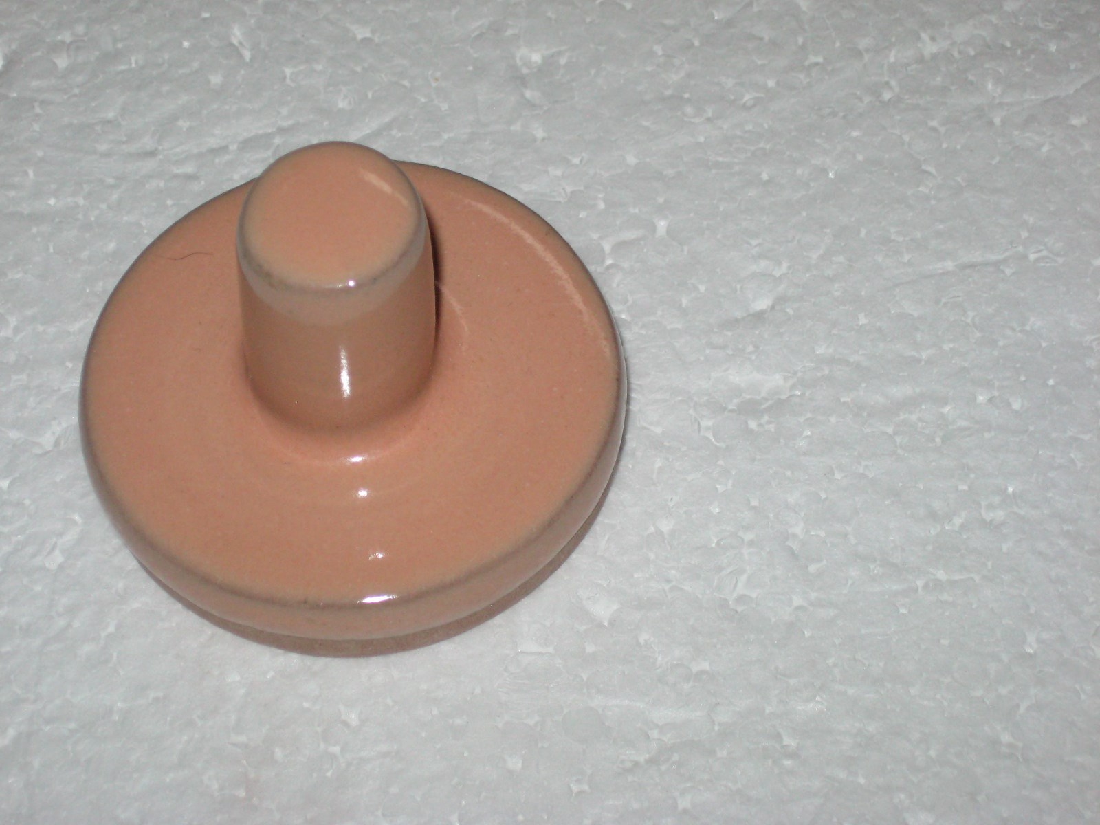 Terra Cotta Cookie Stamp Sun With Face Peach Handle Unmarked