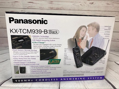 Panasonic KX-TCM939-B 900 MHz Cordless Answering System New In Box Black