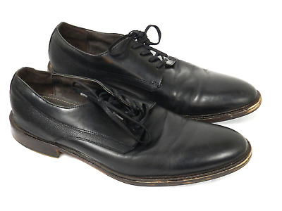 Aston Grey Shoes Men s Size 11.5 Black Leather Oxford Dress Shoe eBay