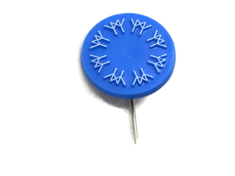 Expo 67 Montreal Canada Blue Abstract Snowflake Stick Pin