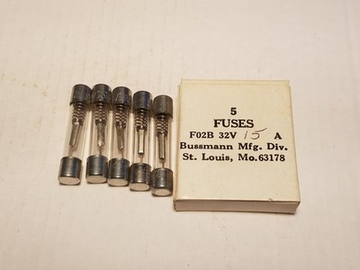 LITTELFUSE BUSSMANN F02A 250V 3/4A GLASS FUSE, LOT OF 5, NIB