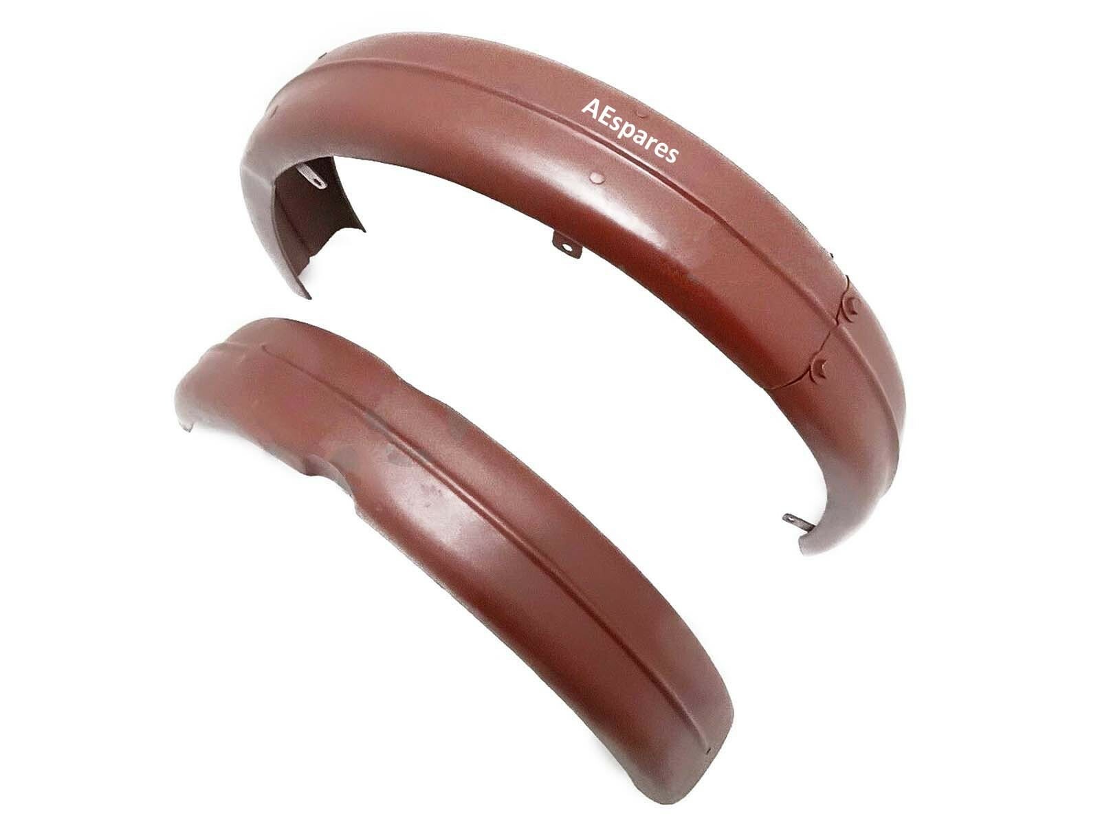 BSA C10 C11 FRONT AND REAR MUDGUARD PAIR RAW STEEL 
