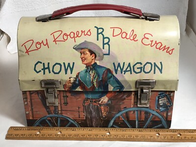 Vintage Roy Rogers & Dale Evans Chow Wagon Dome Lunchbox 