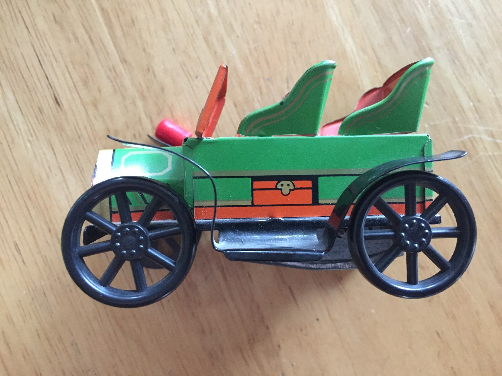 VINTAGE SHACKMAN LEVER ACTION TIN CAR JALOPY AUTO T.P.S. MADE IN JAPAN - WORKS
