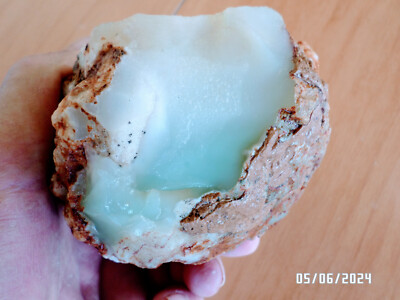 green sky blue Opal gemstone rough