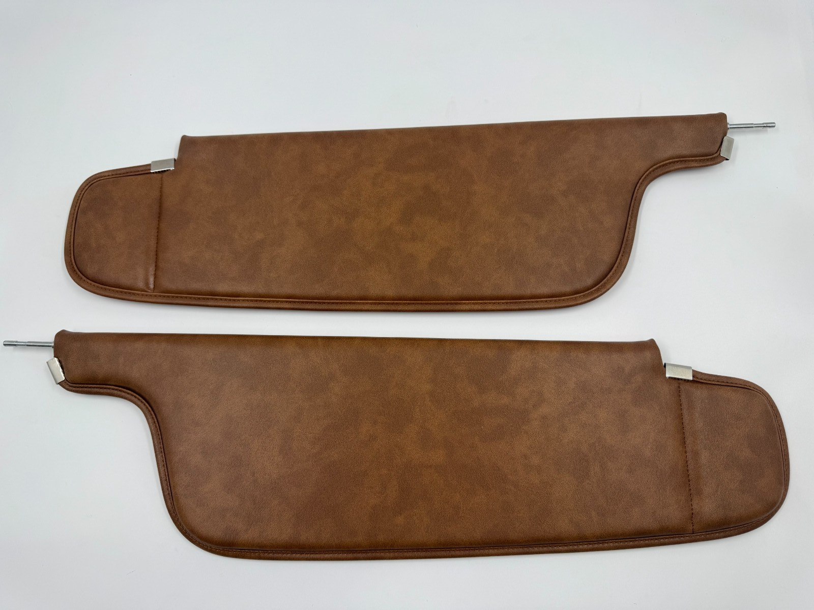Saddle Brown TAN Sunvisor Set for 1971-1974 Chrysler Sebring Coupe Hardtop Thin