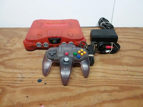 Nintendo 64 Fire Orange Console Atomic Grape Cont. Nintendo 64 Expansion Pak