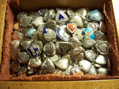 Vintage Sterling silver enameled puffy heart charm-YELLOW & WHITE pansy