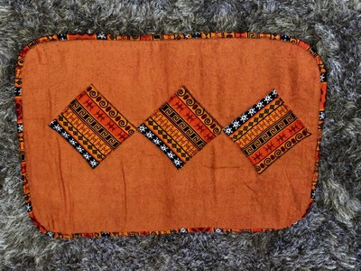 Etoile orange bath mat